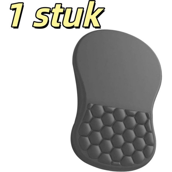 Ergonomikus csuklótámasz és egérpad, szürke, 30x21x30cm