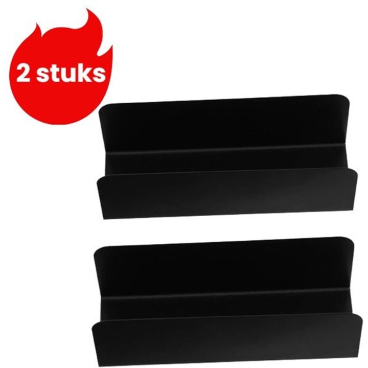 U-alakú sütőtepsi, 2 darab, szénacél, fekete, 30x15cm