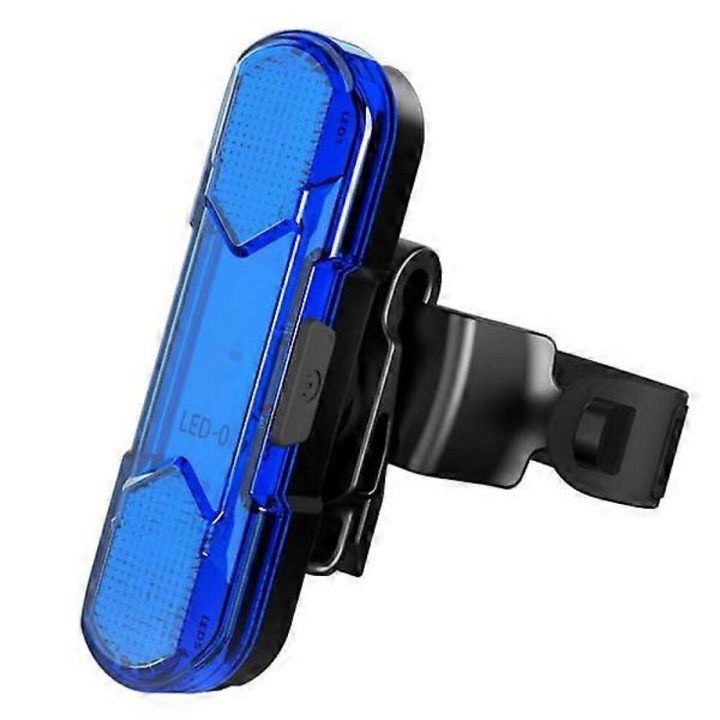 Kék kerékpár hátsó lámpa 7x2x2cm LED