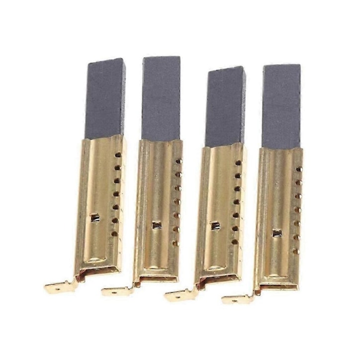 Комплект 4 въглеродни четки за мотор на пералня, 5x13.5x39.6mm, сиво черно златисто