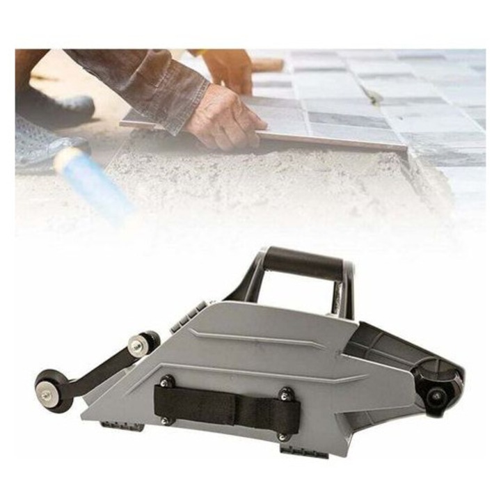 Unealta aplicare chit rigips cu roata colt interior, reglabila, gri