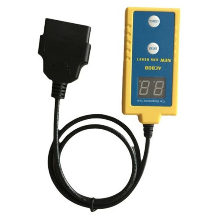Instrument diagnosticare si resetare SRS auto AC808, compatibil B800, negru