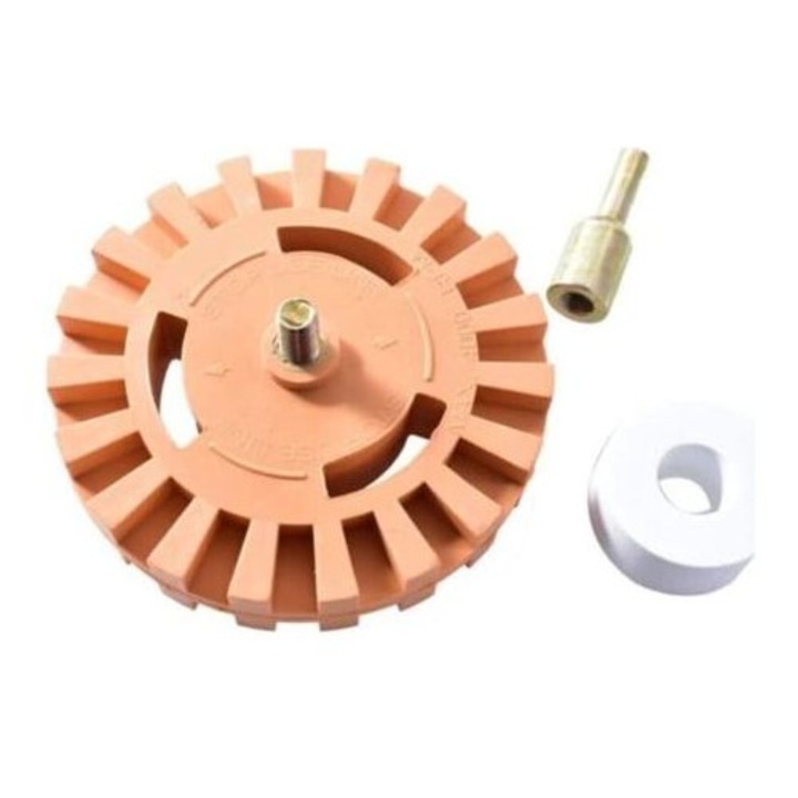 Unealta pentru indepartarea autocolantelor din cauciuc de pe anvelope de 4 inch pentru masini, biciclete, camioane si motociclete, grosime: 20 mm