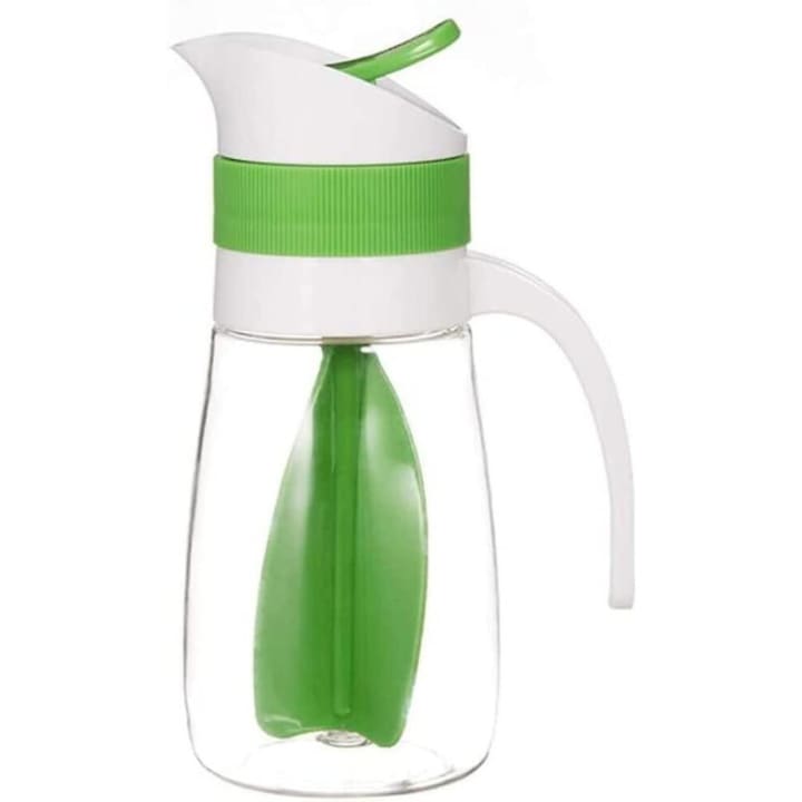 Sticla pentru amestecat condimente, 360° rotire, transparenta, 20x6cm