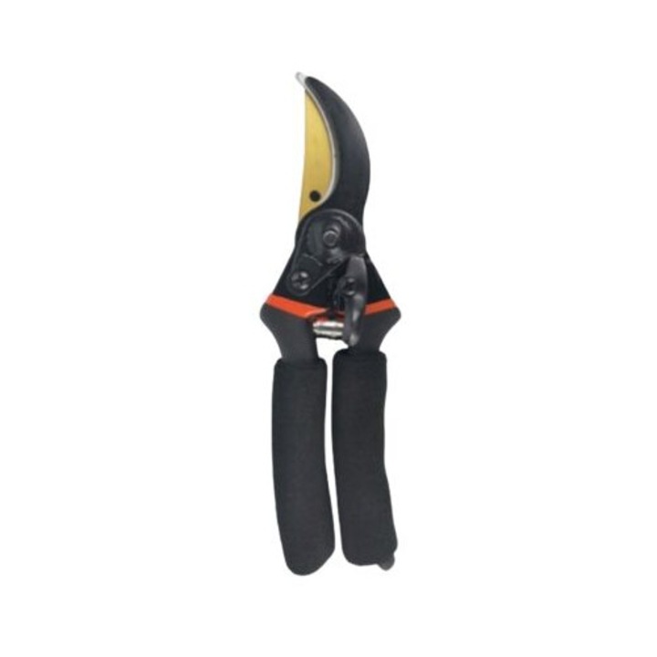 Kerti olló, hajlított acél, ergonomikus, csúszásmentes, 20 cm