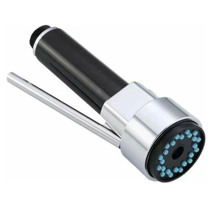 Konyhai csaptelep zuhanyfej, műanyag és sárgaréz, kihúzható, G1/2, 20.5mm
