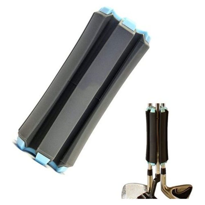 Suport portabil golf 6 cluburi negru portocaliu 5,5x2,3x2,3cm
