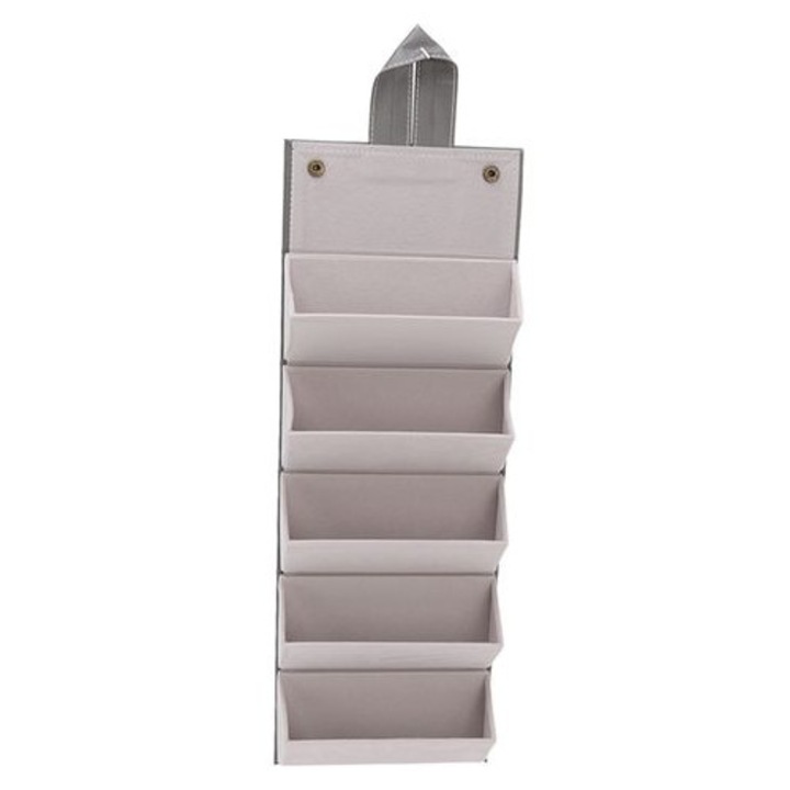 Etui organizator ochelari multifunctional piele PU gri pliabil 256g