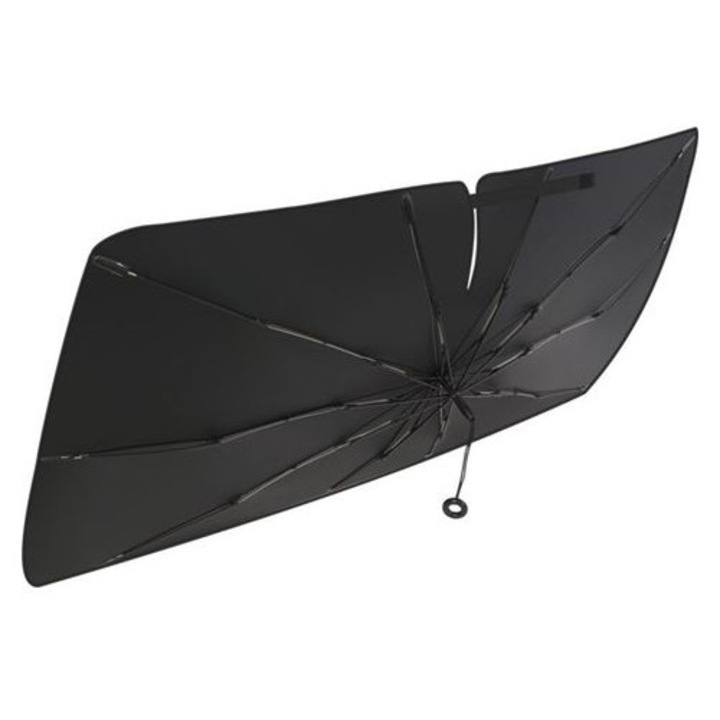 Összecsukható autós napellenző 360, fekete, 150x82cm, szállítótáskával együtt