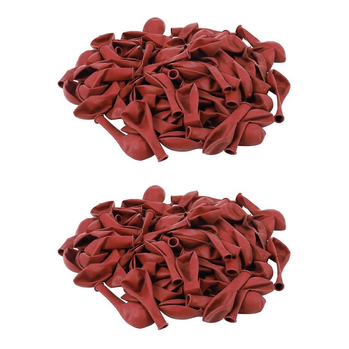 Baloane petrecere, latex, rosu metalic, 10 inch, set 2 bucati