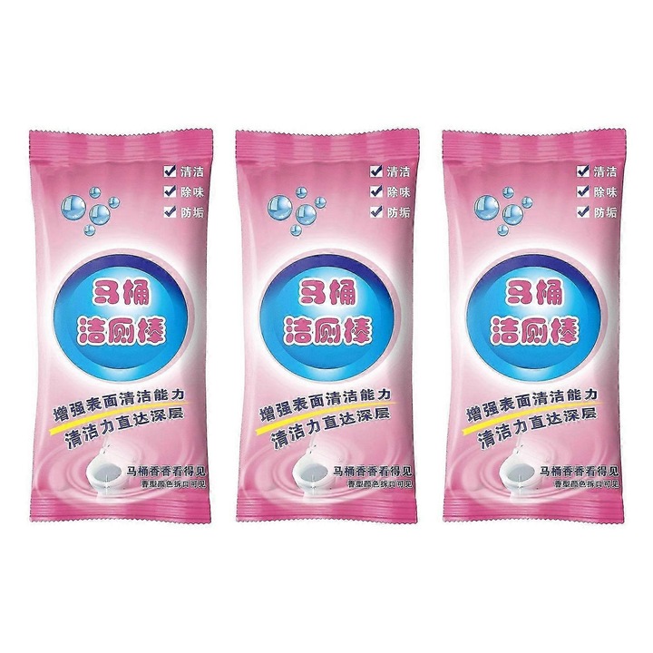 Betisoare de curatare toaleta, set 1/3/5 bucati, alb, 120g