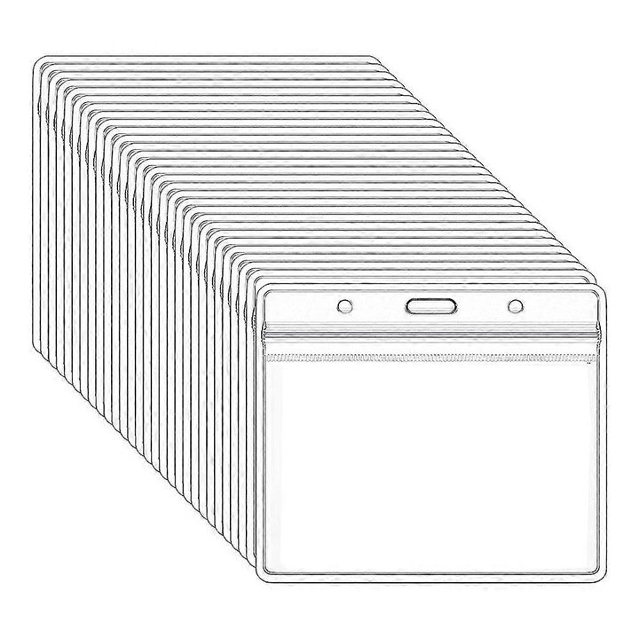 Suport document plastic, set 30 bucati, alb, 11.5x10cm