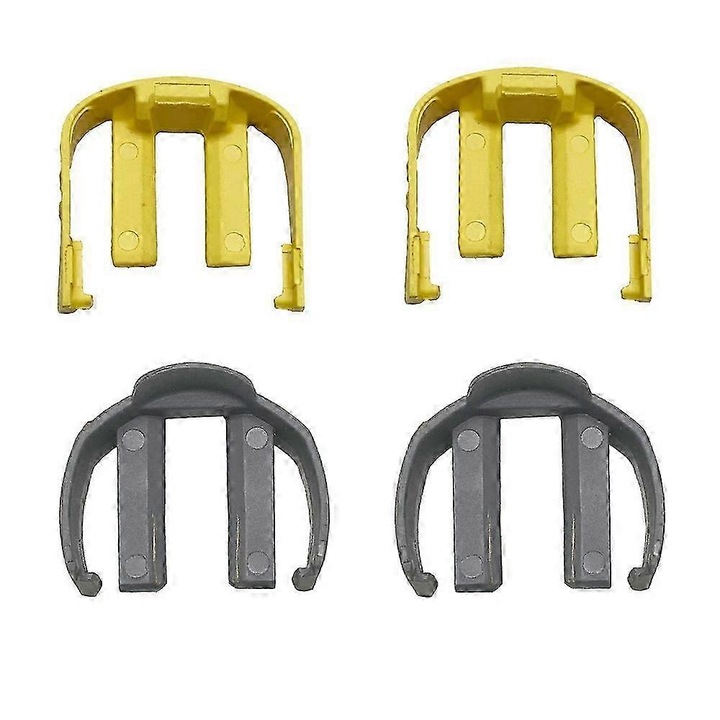 Set 4 cleme C, galben gri, plastic, 3x3cm