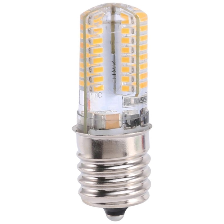 Bec LED E17 5W 3000-3500K 50x17mm Meleg Fehér Átlátszó