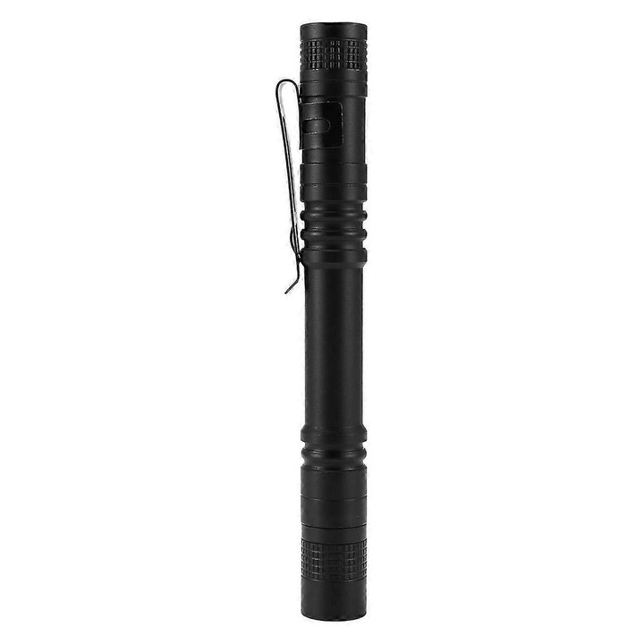 Lanterna mini, aluminiu, negru, 13.4x3.4cm, 30g
