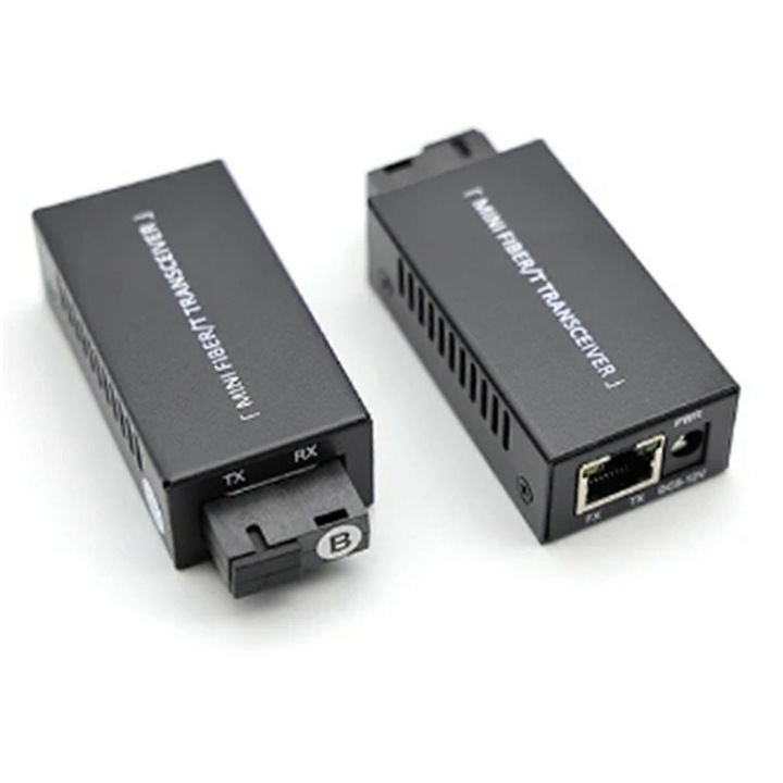 Média konverter mini SC 1000Mbps fekete 8.4x3.6x2.2cm szett