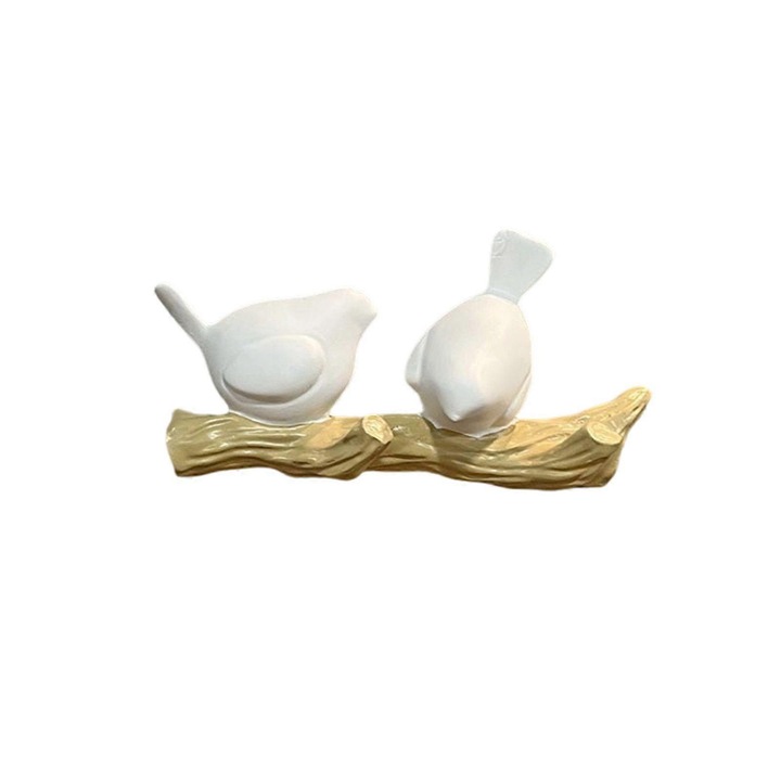 Fali akasztó, madár design, gyanta, strapabíró, 20x5.5x10.5cm