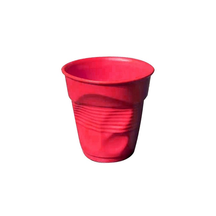 Kerámia bögre, 250ml, piros, szabálytalan forma