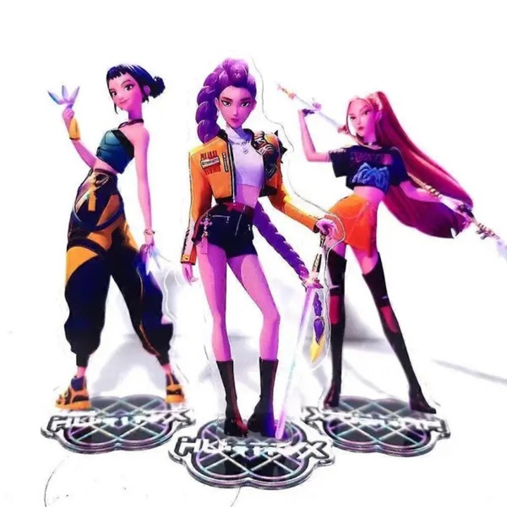 Figurina Demon Hunter Rumi Mira Zoey 3 darabos akril szett 15cm