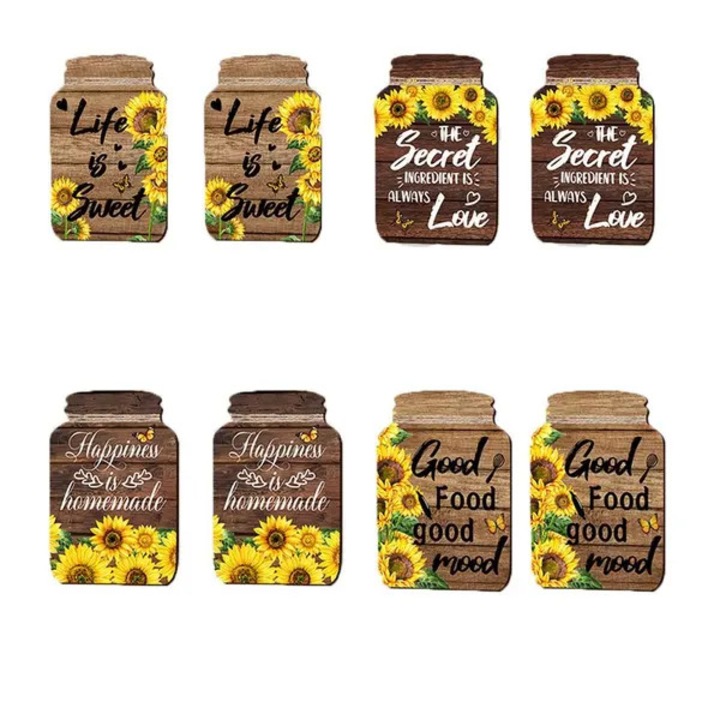 Set 8 decoratiuni de perete pentru bucatarie, rustic, maro, dimensiuni variate