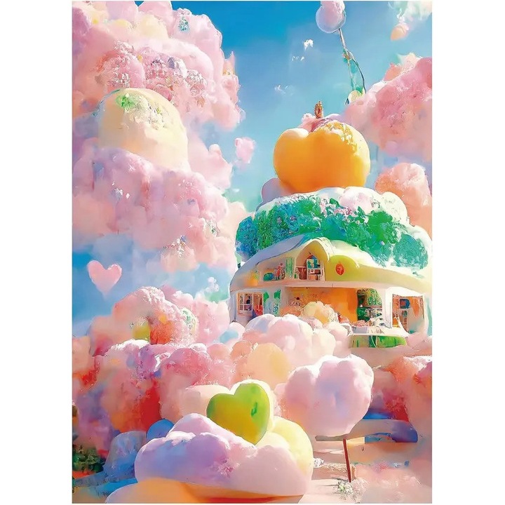 Puzzle 500 darabos, fehér karton, 52x38cm, többszínű, oktató, gyerekeknek