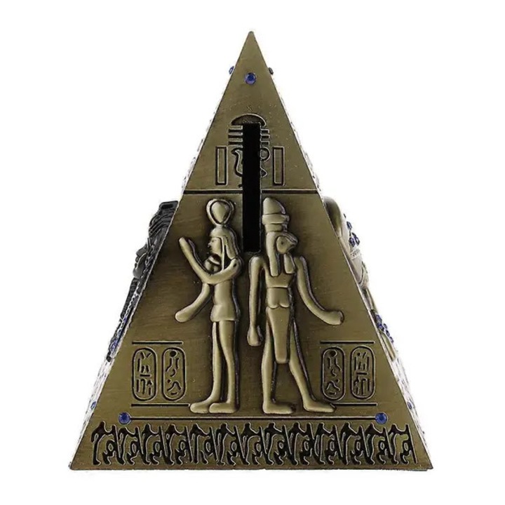 Piramida Egipt Antic, ornament vintage, bronz, 10.5x10.5x13cm