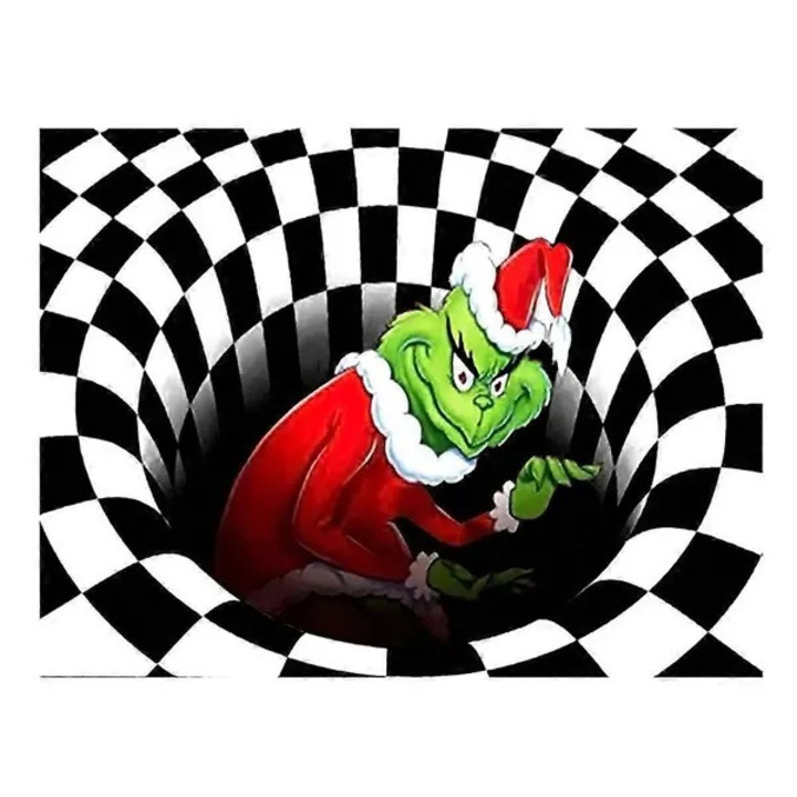 Grinch 3D zöld csúszásgátló bejárati szőnyeg 40x60cm