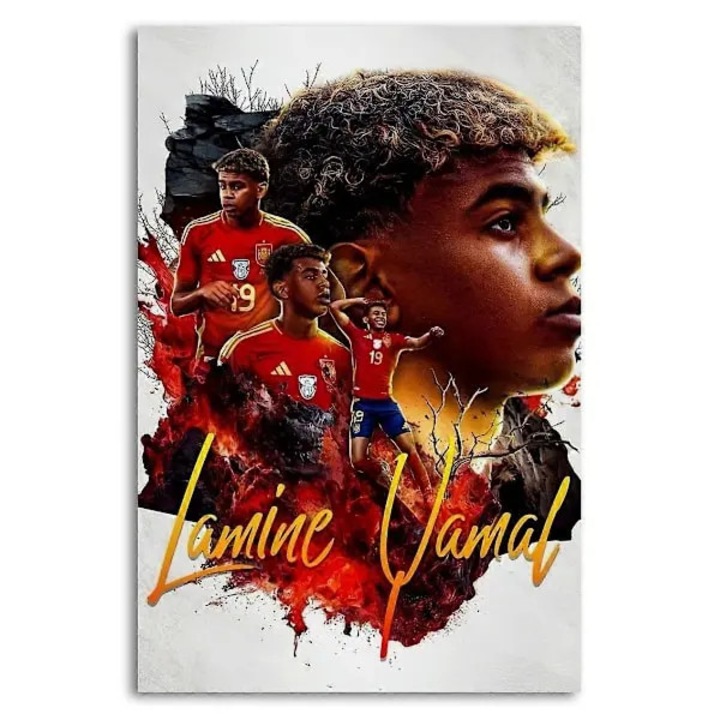 Vászonkép Euro Soccer Star Lamine Yamal, vízálló, 50x70cm