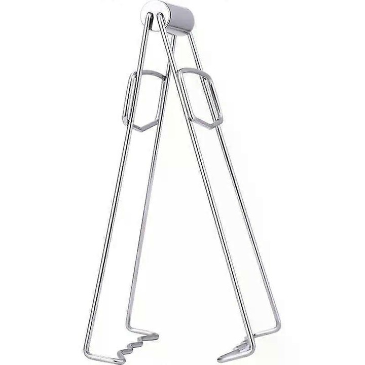 Cleste pliabil din otel inoxidabil pentru farfurii si boluri, 18.5x8.5cm