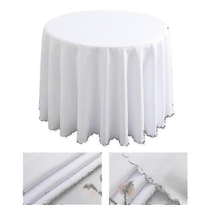Fata de masa rotunda impermeabila, poliester, rezistenta la pete, 60x60" pana la 120x120"