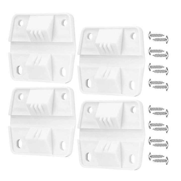 Set 4 balamale plastic albe pentru cooler cu suruburi