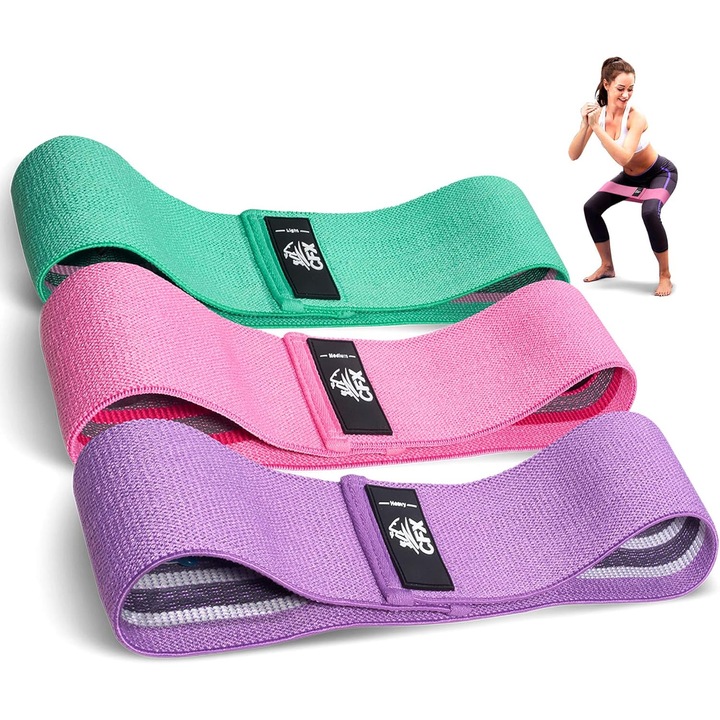 CFX 3 db Csípő Ellenállás Szalag Szett, Fitnesz Edzés, Jóga