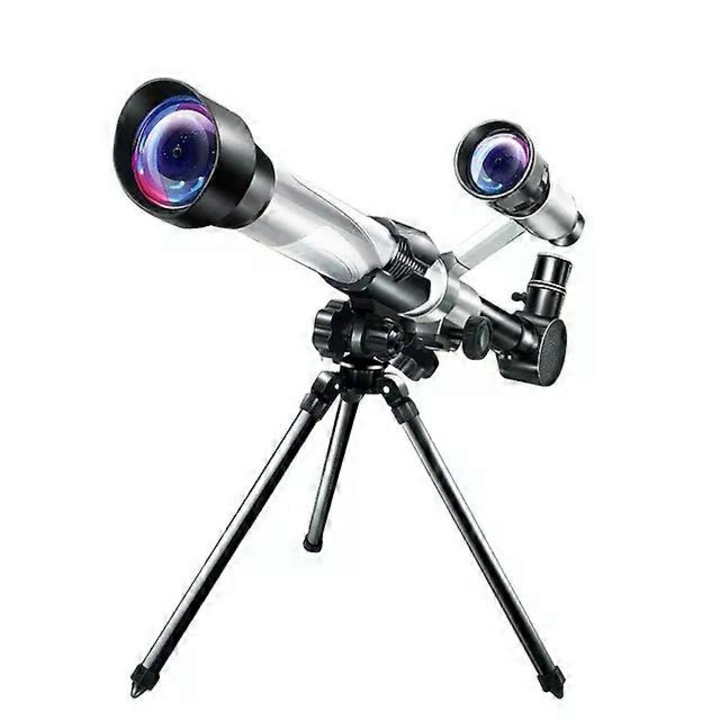 Telescop astronomic profesional, rosu argintiu, 47.5x32.5cm, pentru copii si studenti