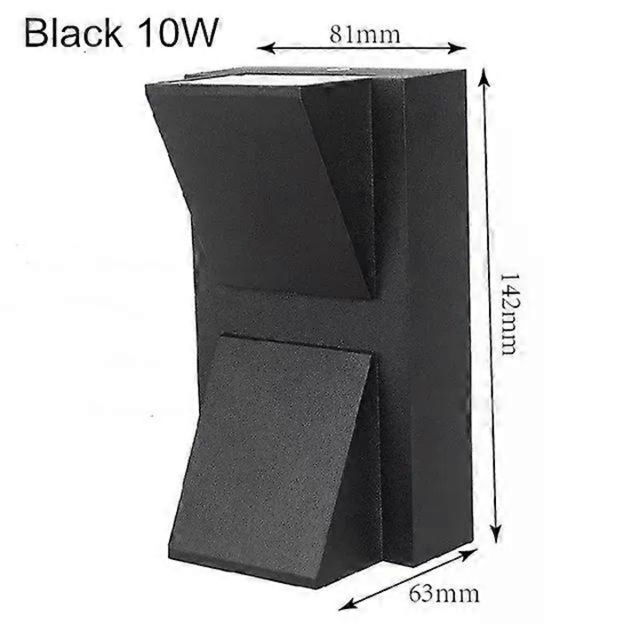 Aplica de perete LED 12V 5W 10W rezistenta la apa negru argintiu 50x15cm