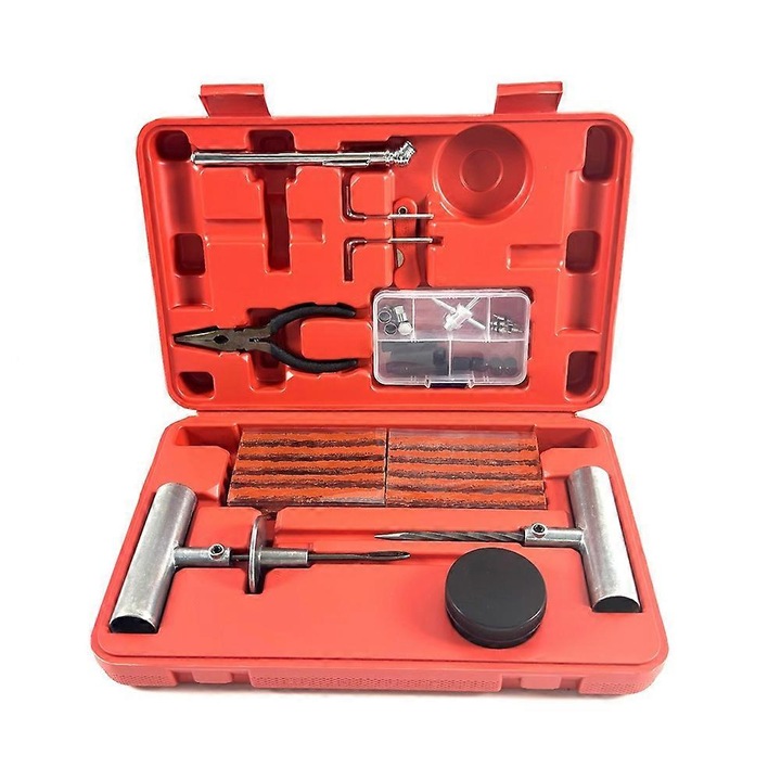 Set reparare anvelope 77 piese, zinc, multicolor