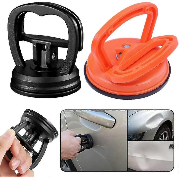 Set 2 unelte pentru indepartat denivelari auto, ventuze, 2.25" diametru, negru