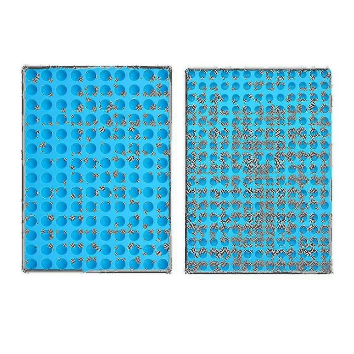 2 db kerek szilikon forma csokoládéhoz, kék, 38.5x28cm, 140 és 221 lyuk