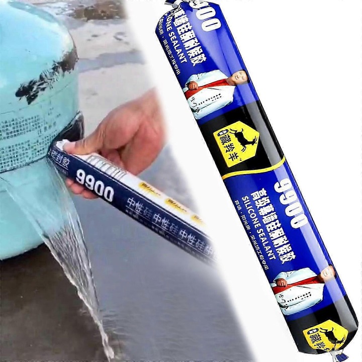Etansant siliconic 9900, multi-uza, rezistent la apa si UV, flexibil dupa intarire, pentru sticla/metal/ceramica/lemn/beton/plastic, 1 buc., cod FG123K0225-260803-13472