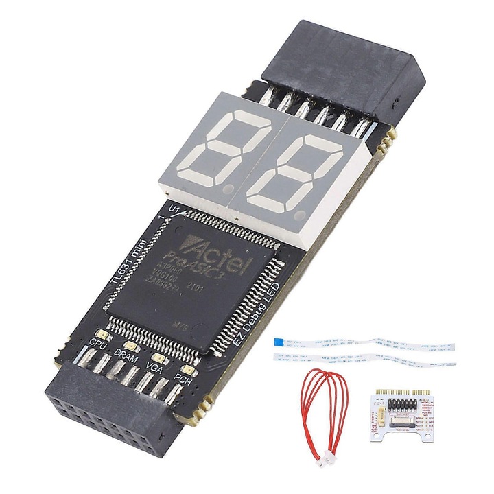 Placa diagnosticare placa de baza, adaptor laptop, negru, PCIE LPC, set
