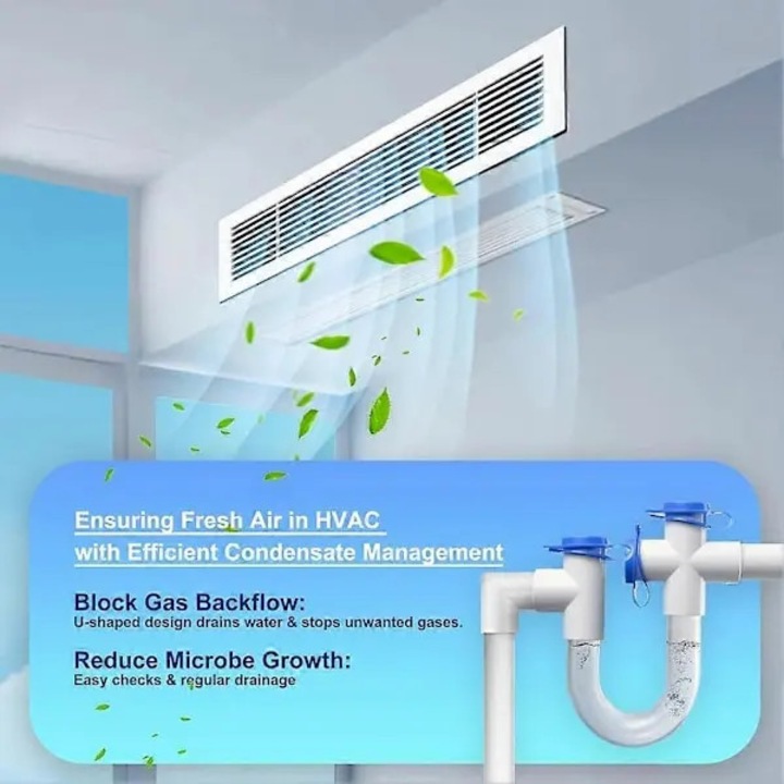 Átlátszó PVC U-csatlakozó 3/4 hüvelyk tisztítókefével HVAC-hoz