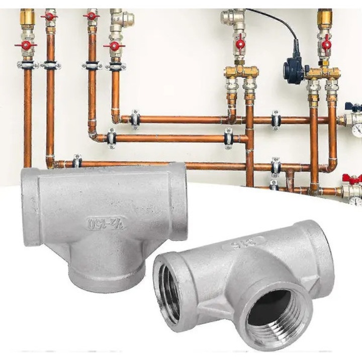2 db T idom készlet 1/2 inch, rozsdamentes acél 304, korrózióálló, nyomás 150 psi