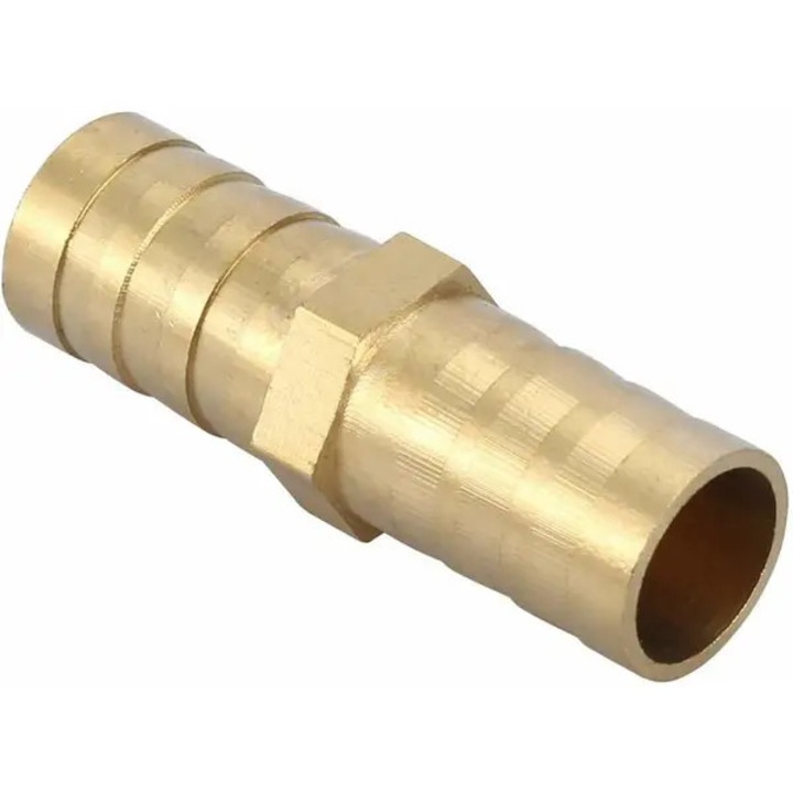 Kétutas egyenes adapter, sárgaréz, 10 mm, 5 db-os készlet