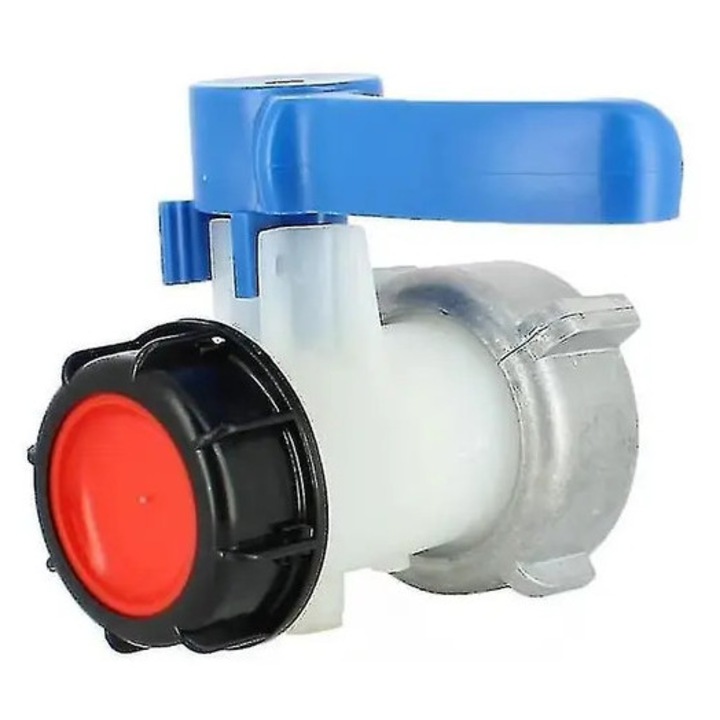 Кран пеперуда, OEM, HDPE, резба S75x6, резба S60x6, 132мм