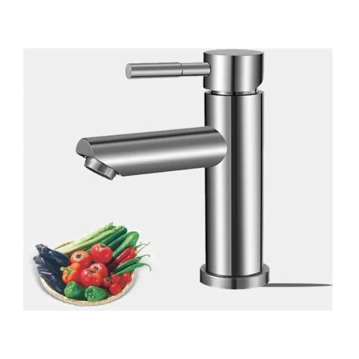 Sanitér csaptelep, sárgarézzel bevont, SUS304 rozsdamentes acél, hideg vízhez, 9 l/perc