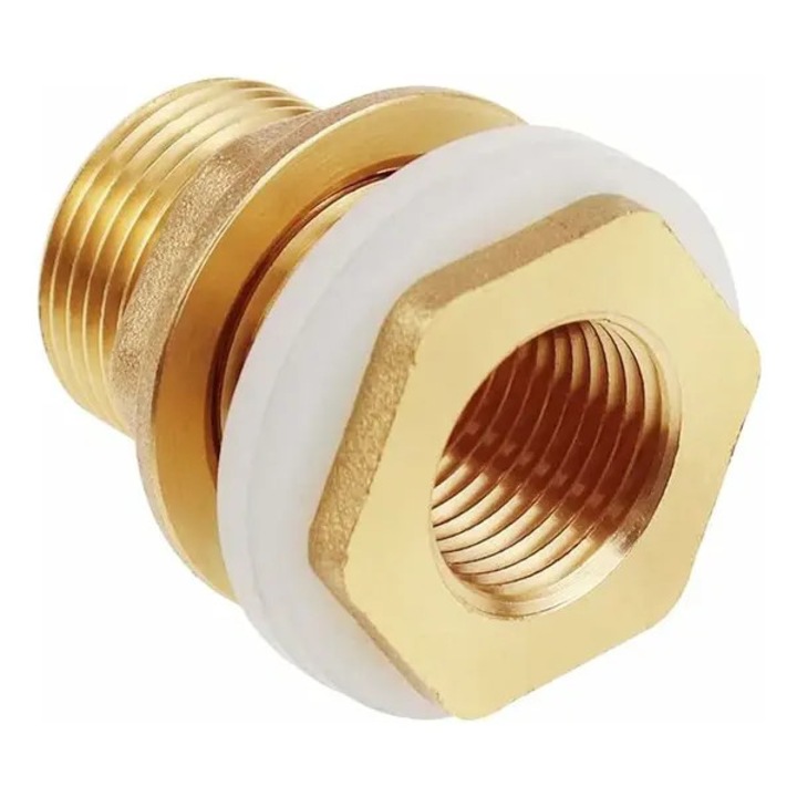 2 db sárgaréz adapter készlet 3/4 hüvelykes víztartály tömlőhöz, tartós, arany