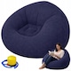 Fotoliu gonflabil tip puf, Zola, din PVC si velur, pompa inclusa, 100 x 100 x 65 cm, violet