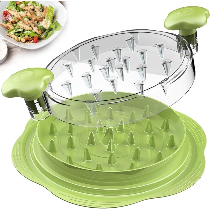 Feliator carne pui mare, anti-alunecare, ergonomic, verde matcha, 20x15x10cm