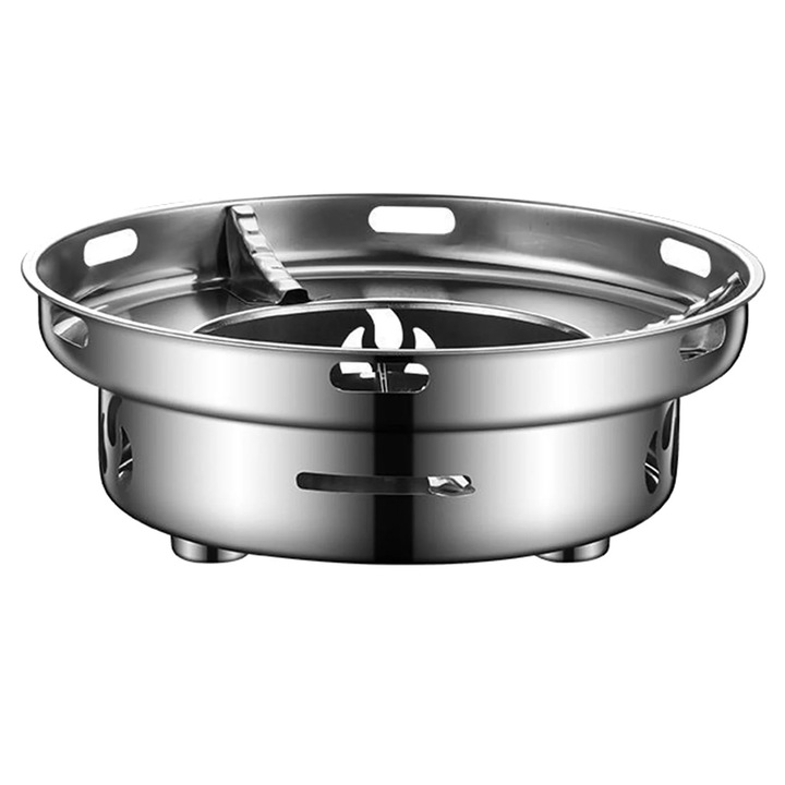 Arzator camping portabil reglabil rezistent la temperaturi inalte inox 24x24x9cm