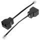 Telefon adapter RJ11 RJ14 szett 2 darab fekete 15.5x2.5x2cm levehető