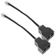 Telefon adapter RJ11 RJ14 szett 2 darab fekete 15.5x2.5x2 cm levehető